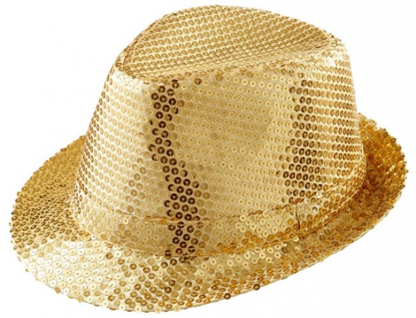 Goldener Party Pailletten Hut