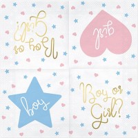 Vorschau: 20 Baby Boy or Girl Servietten 33cm