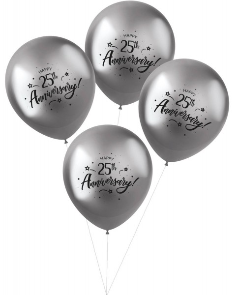 4 Luftballons 25 schimmernde Jahre 33cm