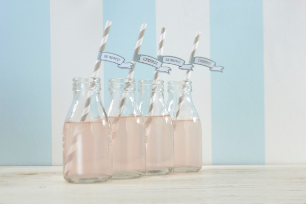 25 Birthday Flag Strohhalme