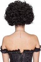 Schwarze Damen Locken Perücke