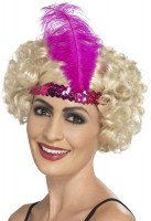 Pinkes Charleston Pailletten Stirnband