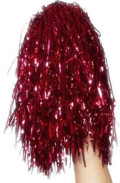 Metallic-Rote Pompons