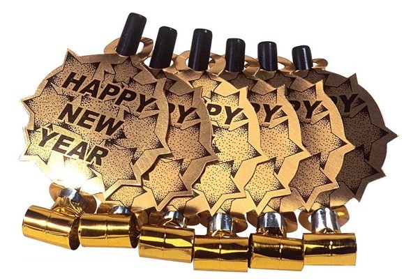 6 Goldene Silvester Luftrüssel