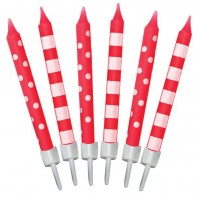 12 Tortenkerzen Birthday Child rot