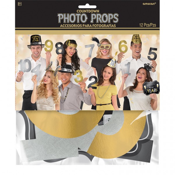 12 Silvester Countdown Fotorequisiten