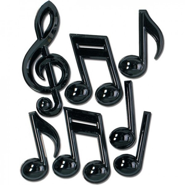 7 Musiknoten Dekofiguren 33cm