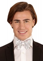 Vorschau: Silberne LED Pailletten Fliege