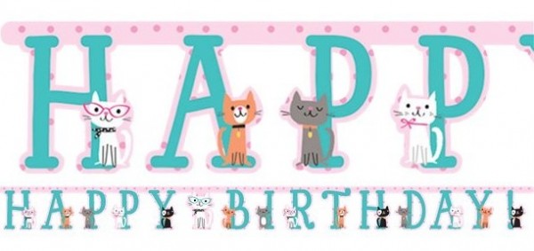 Katzen Hotel Birthday Girlande 2,1m