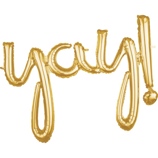 Goldener Yay Schriftzug 88 x 63cm