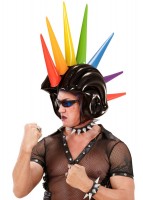 Vorschau: Aufblasbarer Punk Helm Mit Spikes 90 cm