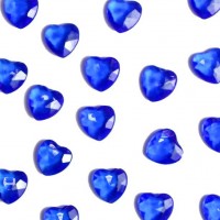 Saphirblaue Diamantherzen Streudeko 28g