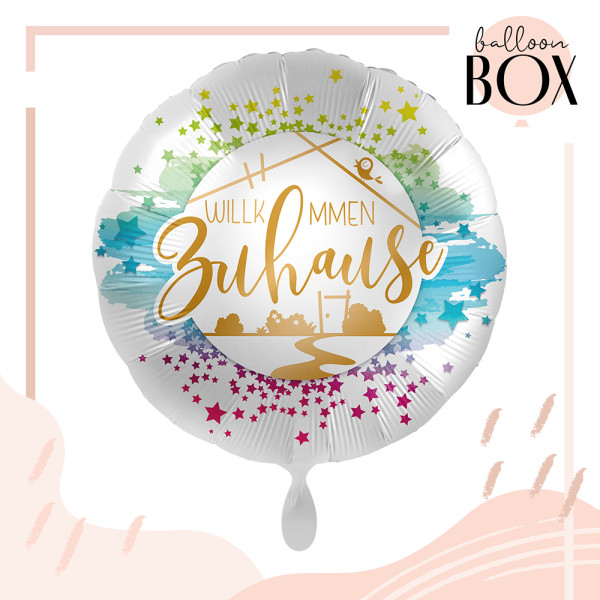 Balloha Geschenkbox DIY Willkommen Zuhause Sterne XL