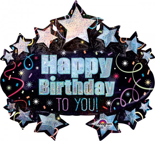 Brilliant Birthday Party Folienballon 78 x 71cm
