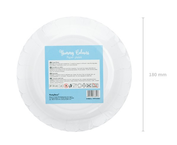 6 Candy Party Pappteller pastellblau 18cm 3