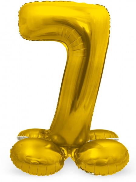 Zahl 7 Ballon gold 72cm