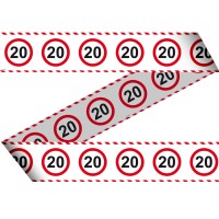 Verkehrsschild 20 Absperrband 15m