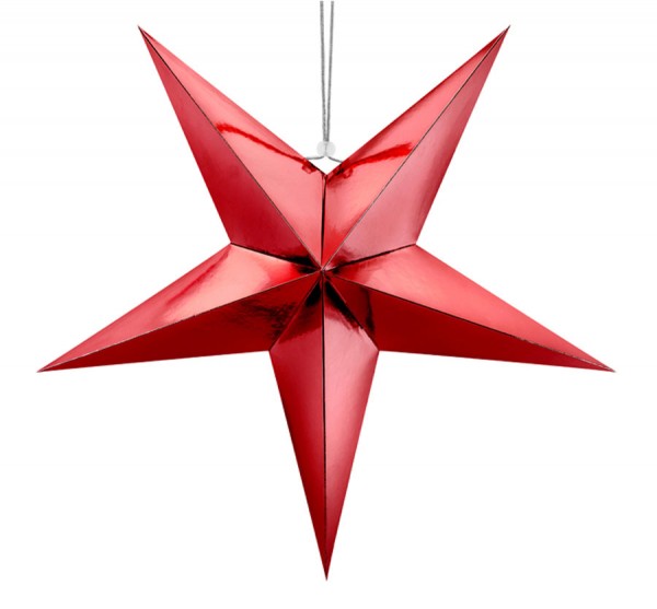3D Weihnachtsstern rot 70cm
