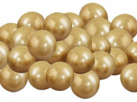 40 Eco Latexballons Gold Chrome