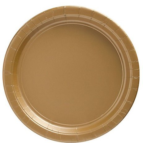 50 Goldene Pappteller Genf 17cm