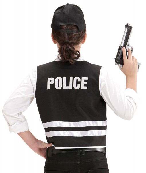 Polisväst och mössa för barn set 4