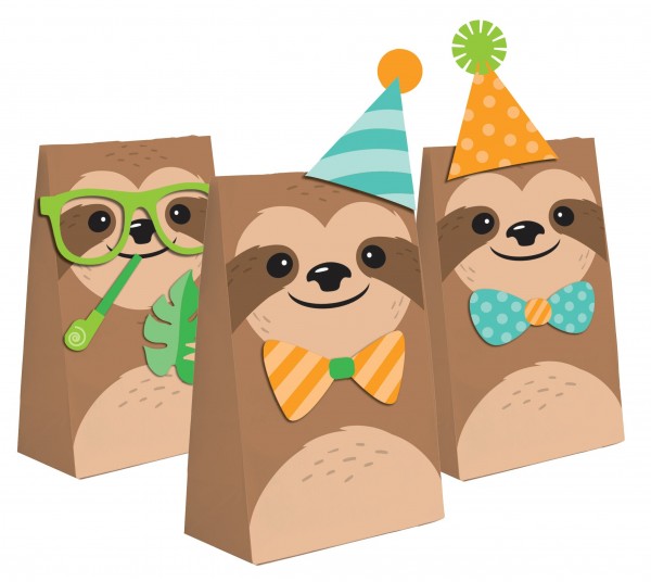 8 Party Faultier Geschenktüten