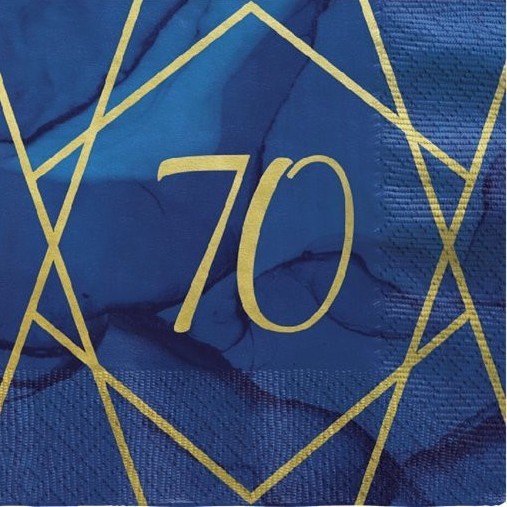 16 Luxurious 70th Birthday Servietten 33cm