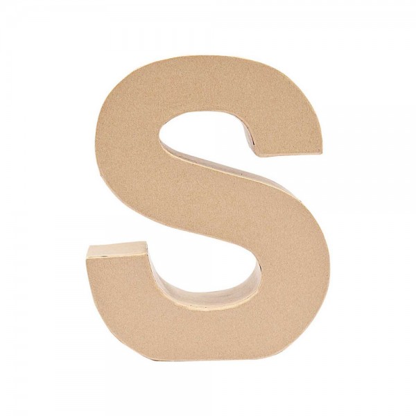 Buchstabe S aus Pappmaché 17,5cm