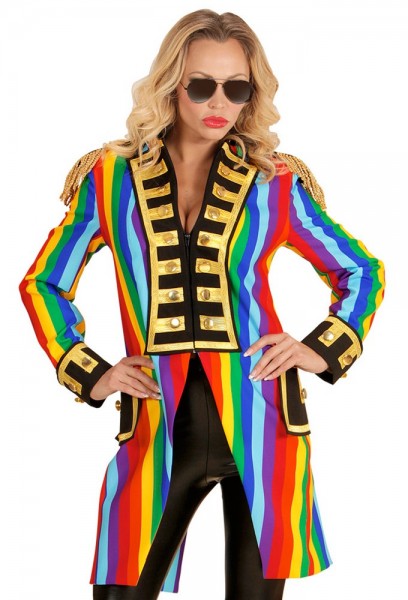 Regenbogen-Frack Zirkusdirektorin Damen 4
