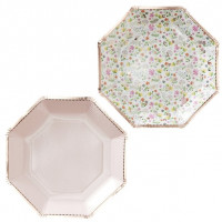 8 Wild Flowers Pappteller 23cm