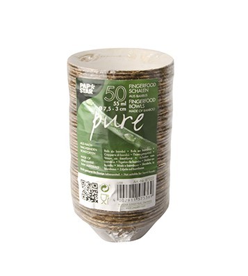 50 Bambus Fingerfood Schalen Teseo 7,5cm 2