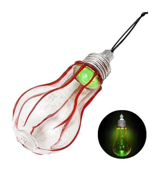 Grün leuchtende Glühlampe 11 cm