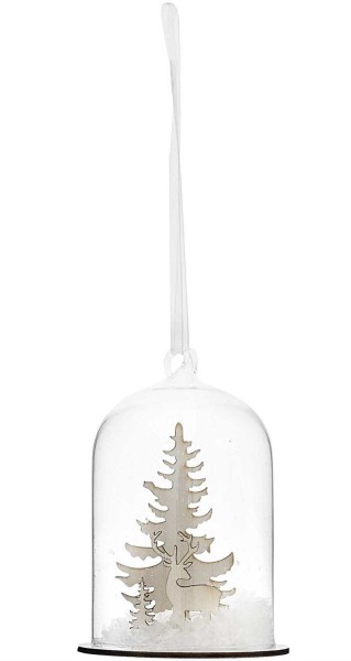 Winterwald Rentier Glashänger 8 x 8 x 11cm