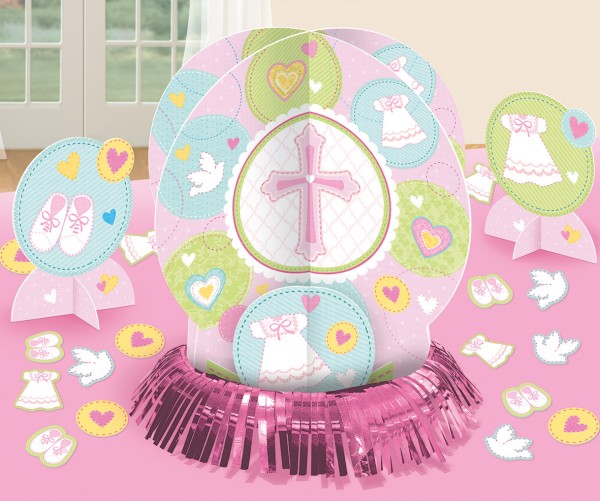 Tischdeko Set Heilige Kommunion Pink 23-teilig