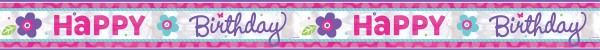 Folienbanner Birthday Spring 7,6m