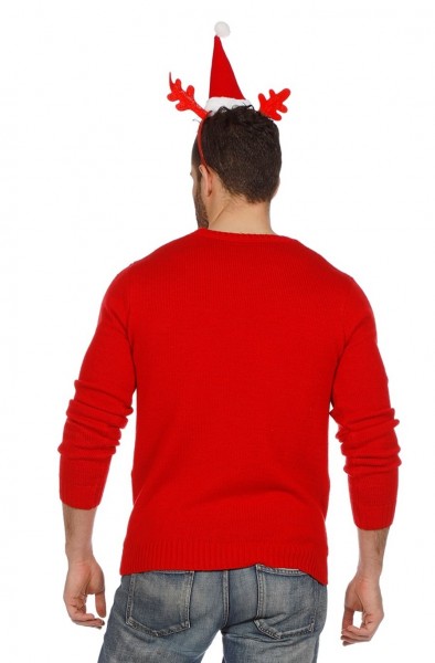 Rentier Weihnachtspullover Rot 2