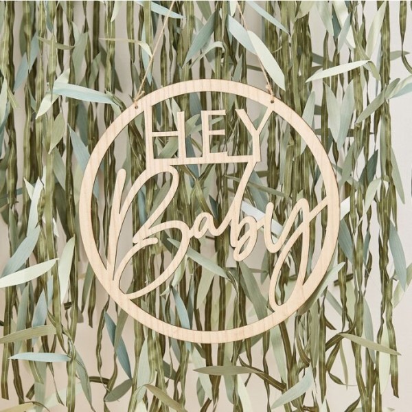 Botanical Babyparty Holzschild 36cm 2