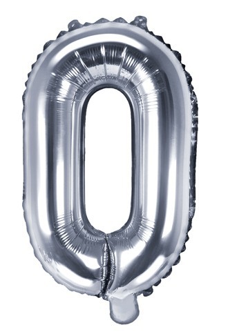 Folienballon O silber 35cm