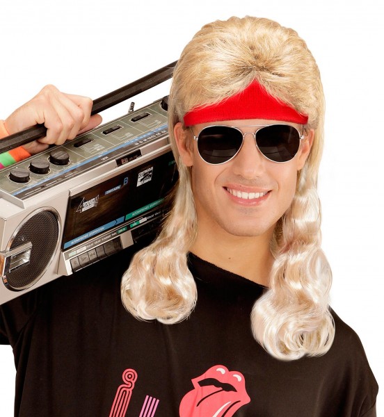 Blonde 80er Jahre Perücke Mit Stirnband