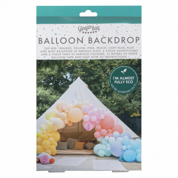 Ballongirlande Honeycomb bunt 200-teilig 3