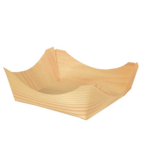 50 Holz Fingerfood Schalen 10 x 10cm