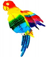 Bunte Papageien Dekoration 38cm