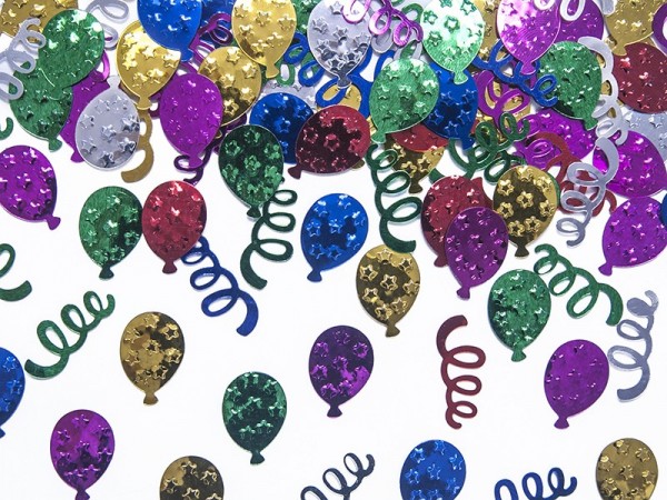 Bunte Metallic Partyballon Streudeko 15g