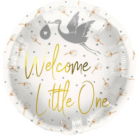 Welcome little one Storch Folienballon 45cm