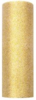 Vorschau: Glitzer Tüll Estelle gold 9m x 15cm