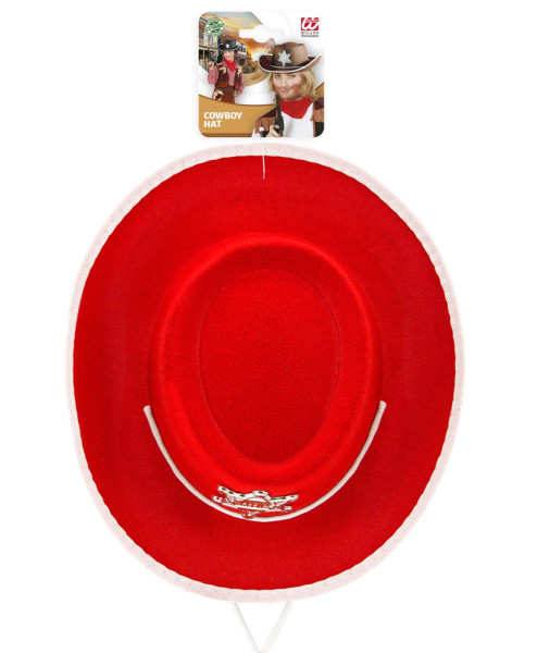 Sheriff Cowboy Hut für Kinder rot 3
