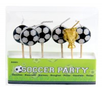 6 Fußball Champion Tortenkerzen