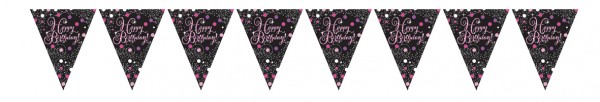 Pink Happy Birthday Wimpelkette 4m
