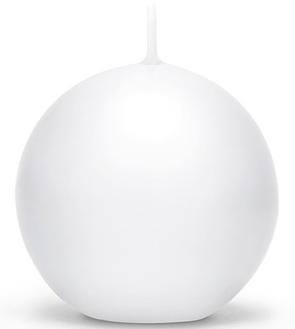 6 Kugelkerzen Torino weiß 8cm