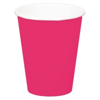8 Pappbecher Cleo pink 350ml
